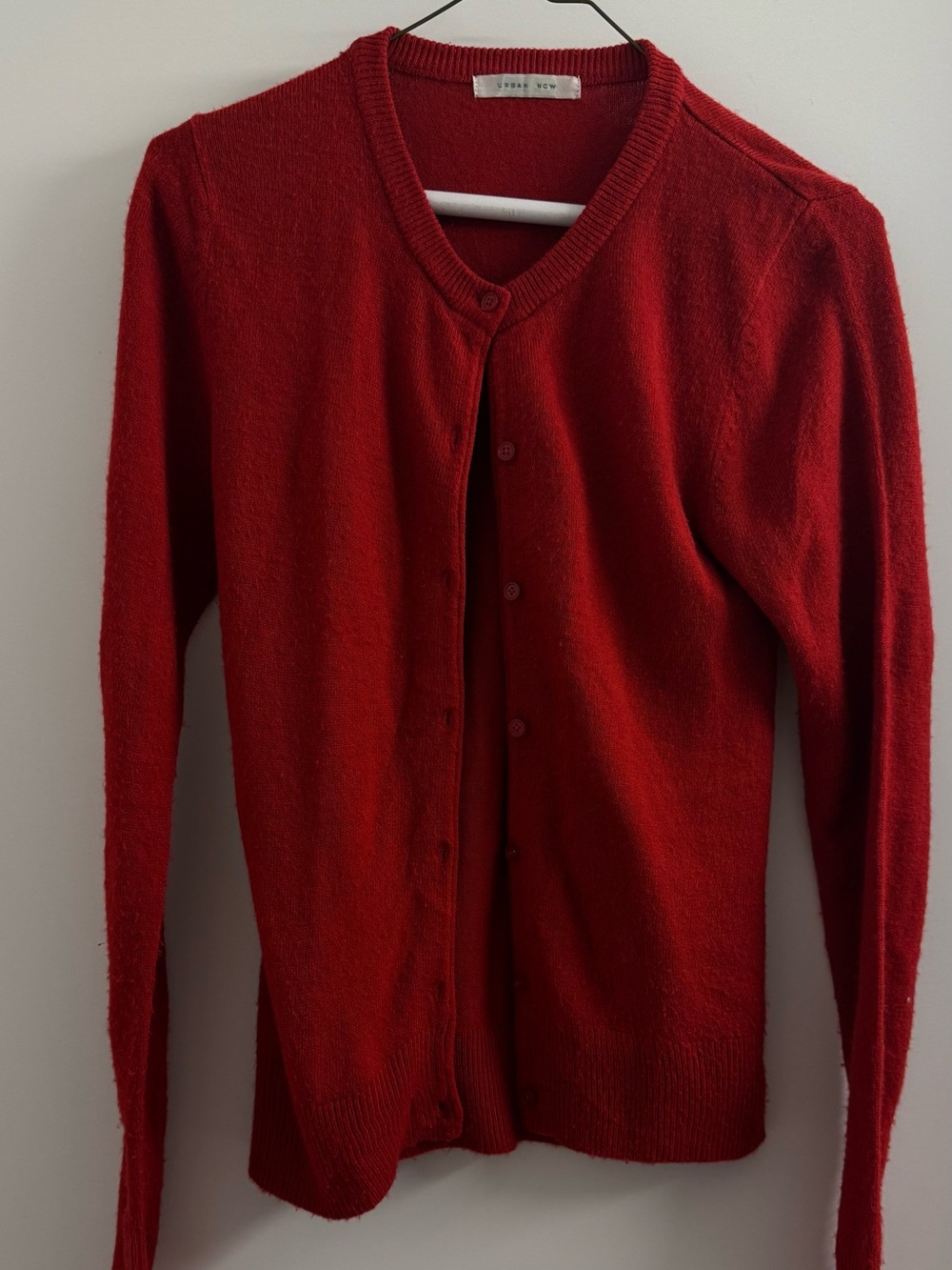 Vintage Red Women's Button-Up Sweater